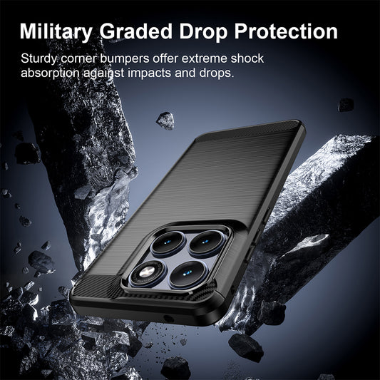 Etui til Motorola Edge 70 Fusion, Techsuit, Carbon, Sort