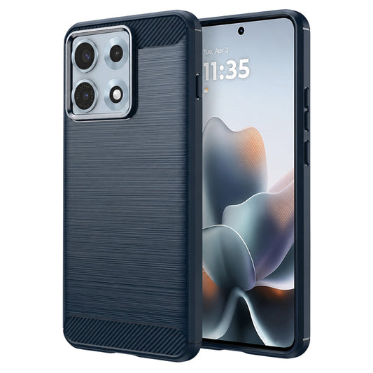 Cover til Motorola Edge 70 Max, Techsuit, Carbon, Blå