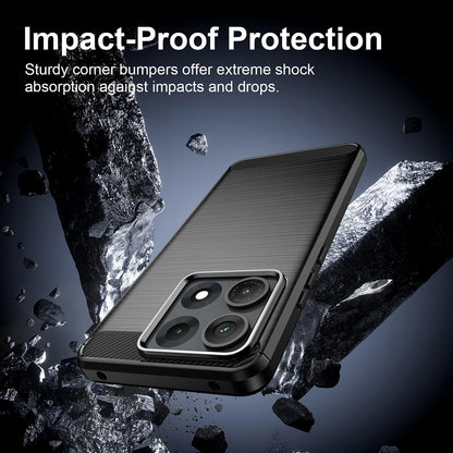 Cover til Motorola Edge 70 Max, Techsuit, Carbon, Sort
