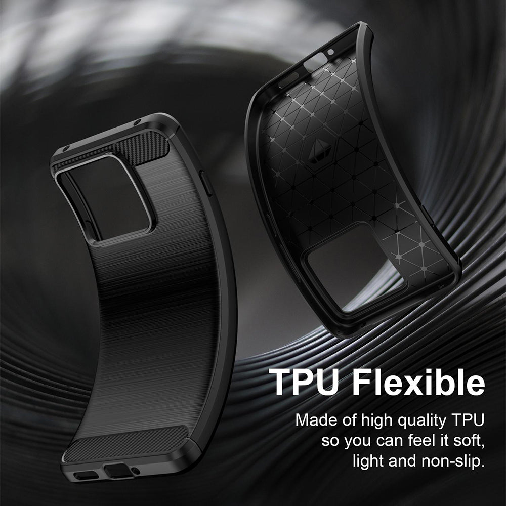 Cover til Motorola Edge 70 Max, Techsuit, Carbon, Sort