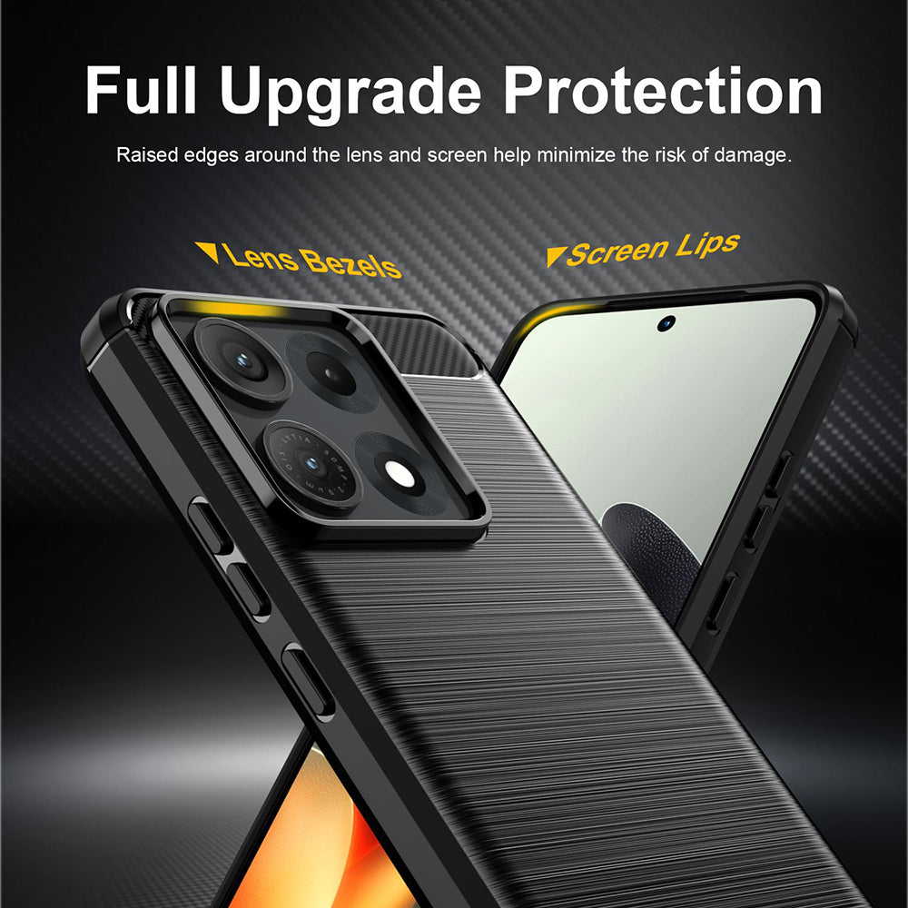 Cover til Motorola Edge 70 Max, Techsuit, Carbon, Sort