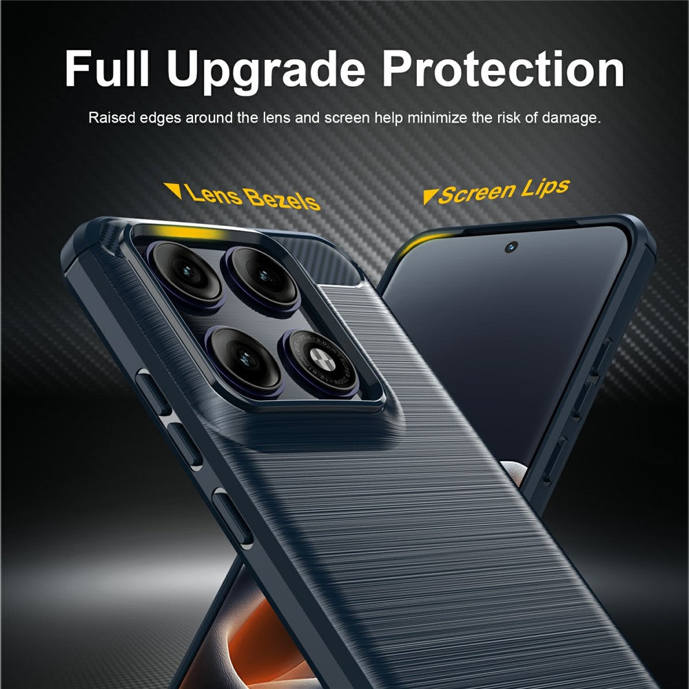 Cover til Motorola Edge 70 Pro, Techsuit, Carbon, Blå