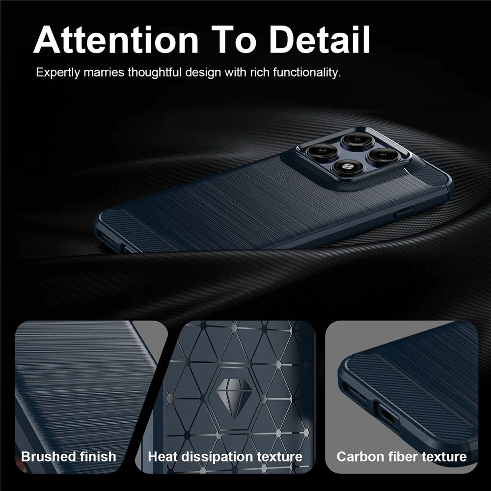 Cover til Motorola Edge 70 Pro, Techsuit, Carbon, Blå