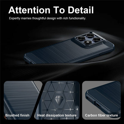 Cover til Motorola Edge 70 Pro, Techsuit, Carbon, Blå