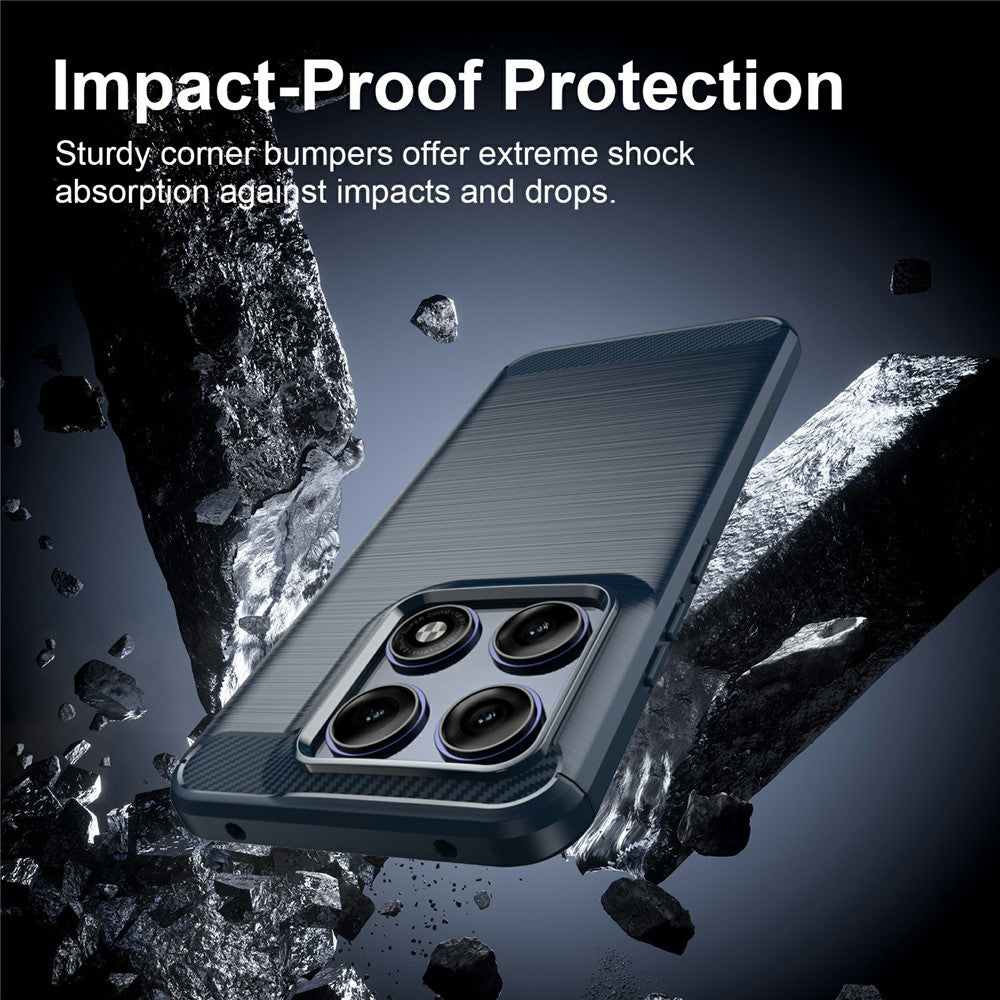 Cover til Motorola Edge 70 Pro, Techsuit, Carbon, Blå