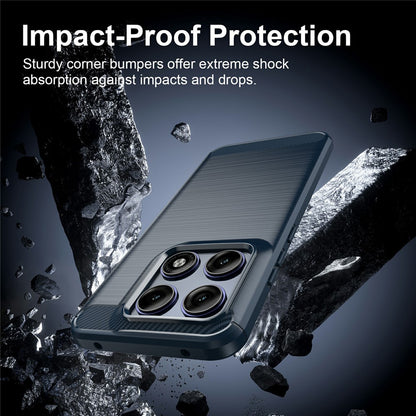Cover til Motorola Edge 70 Pro, Techsuit, Carbon, Blå