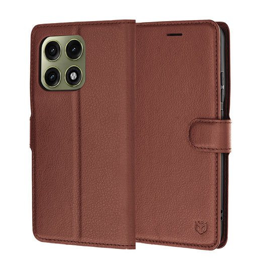 Cover til Motorola Edge 70 Pro, Techsuit, Leather Folio, Brun