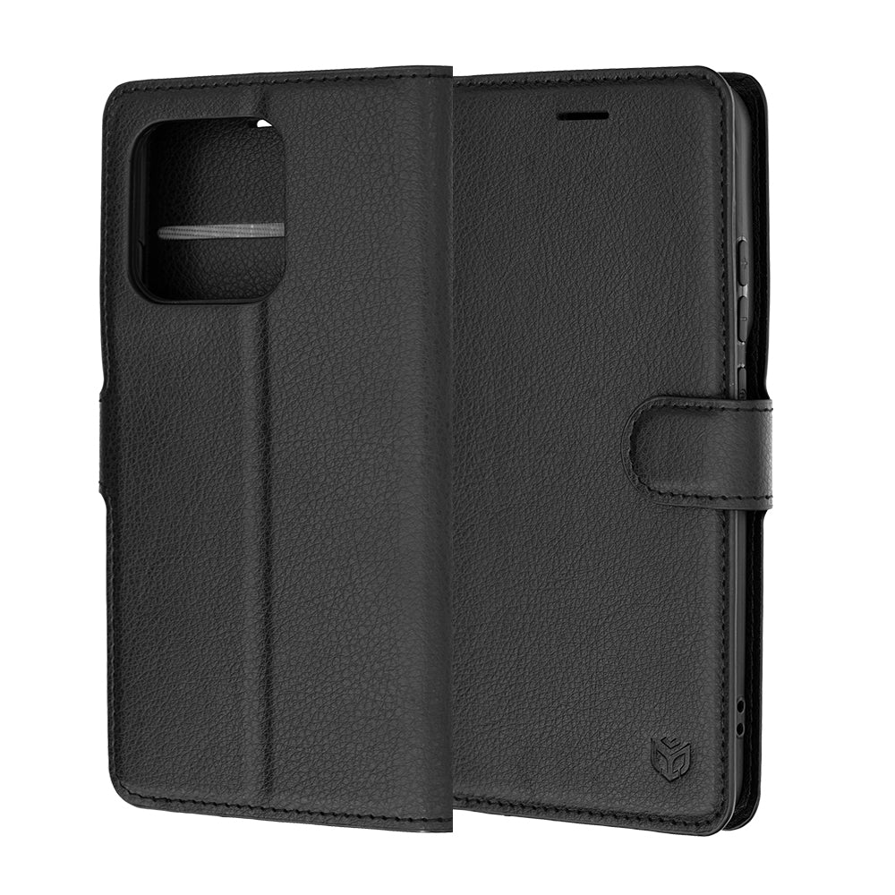 Cover til Motorola Edge 70 Pro, Techsuit, Leather Folio, Sort