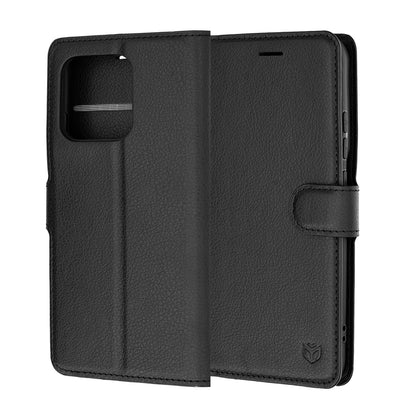 Cover til Motorola Edge 70 Pro, Techsuit, Leather Folio, Sort