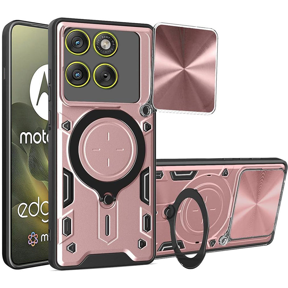 Etui til Motorola Edge 70, Techsuit, CamGuard Pro, Gylden Rosa