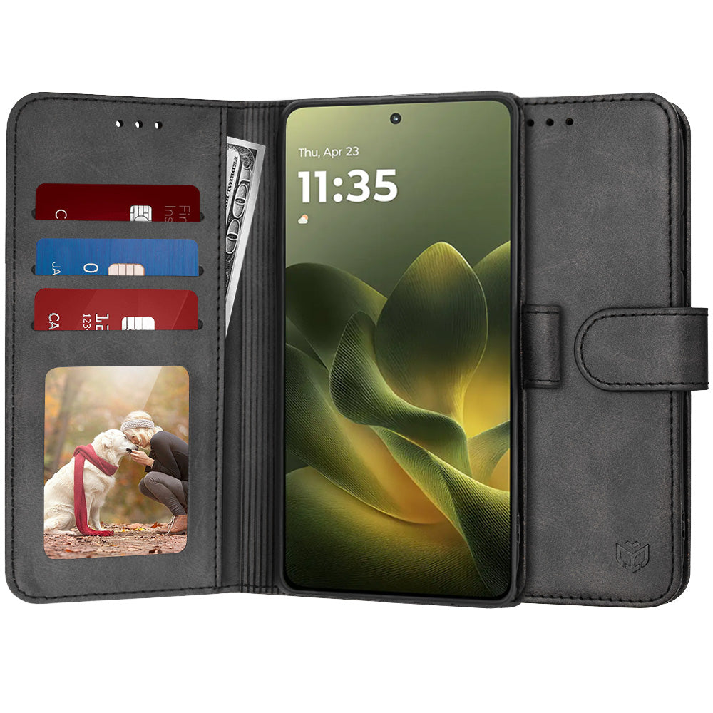 Etui til Motorola Edge 70, Techsuit, Diary Book, Sort