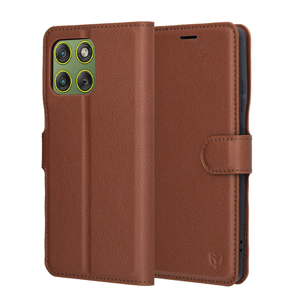 Etui til Motorola Edge 70, Techsuit, Leather Folio, Brun
