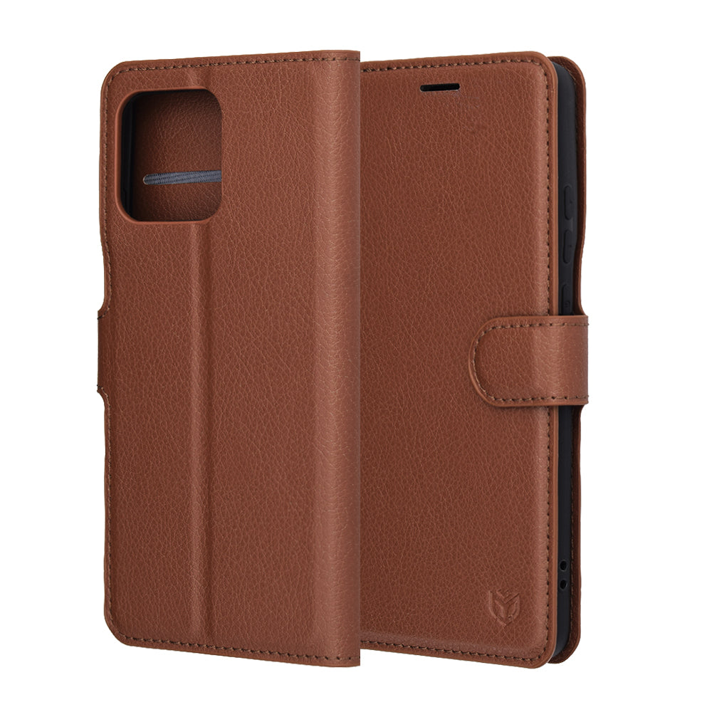 Etui til Motorola Edge 70, Techsuit, Leather Folio, Brun