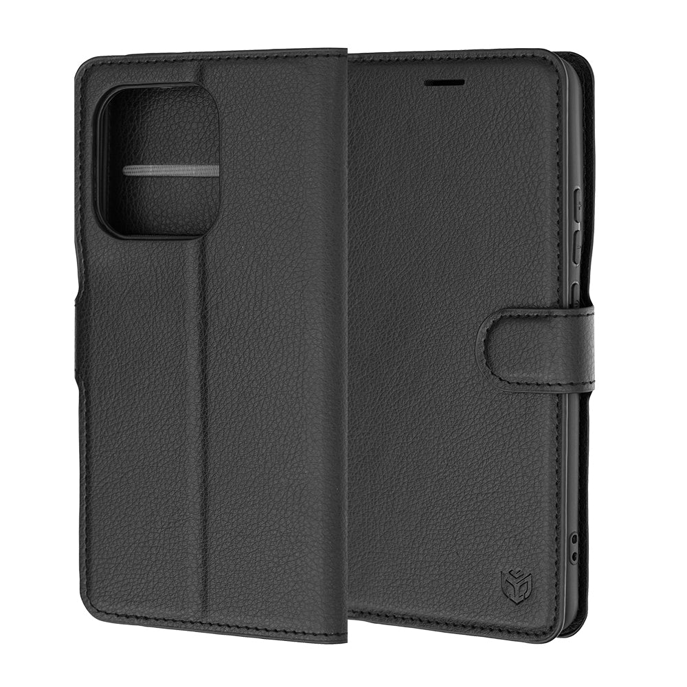 Cover til Motorola Edge 70 Ultra / Signature, Techsuit, Leather Folio, Sort