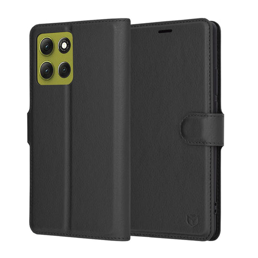 Cover til Motorola Moto G86, Techsuit, Leather Folio, Sort