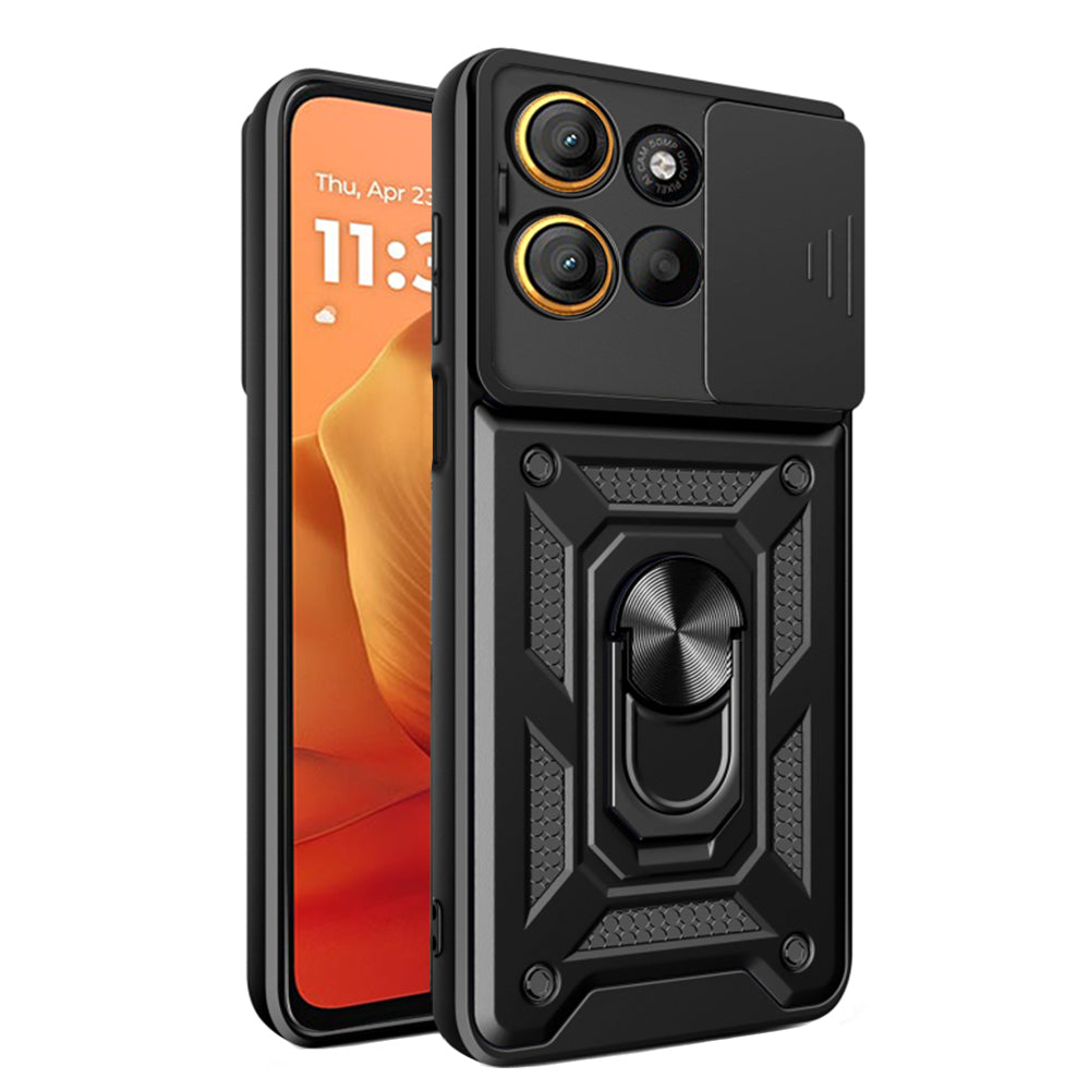 Cover til Motorola Moto G15 / G15 Power, Techsuit, CamShield, Sort