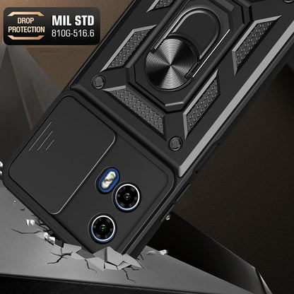 Cover til Motorola Moto G15 / G15 Power, Techsuit, CamShield, Sort