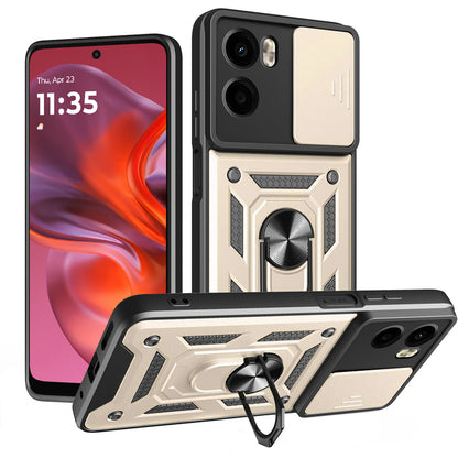 Cover til Motorola Moto E15 / G05, Techsuit, CamShield, Guld