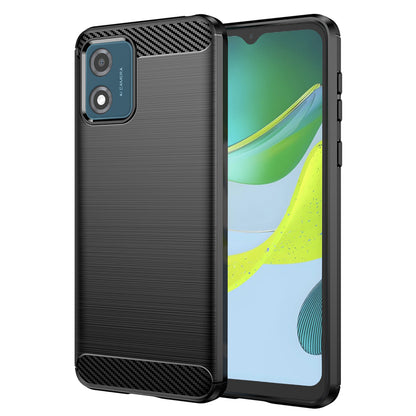 Cover til Motorola Moto E13, Techsuit, Carbon, Sort