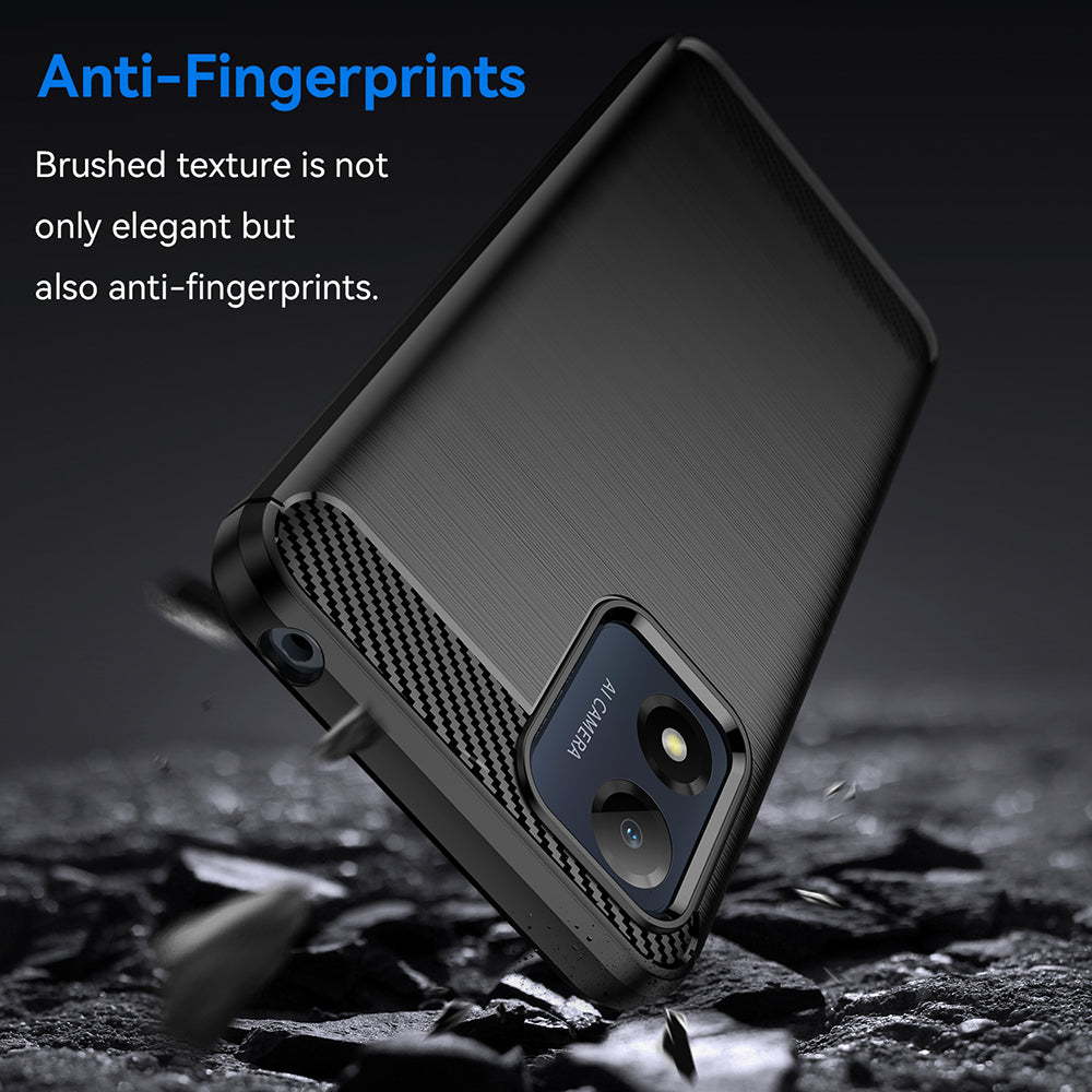 Cover til Motorola Moto E13, Techsuit, Carbon, Sort
