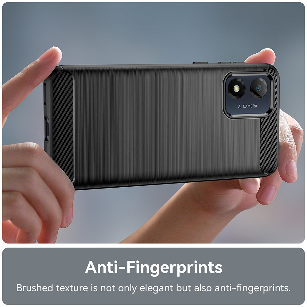 Cover til Motorola Moto E13, Techsuit, Carbon, Sort