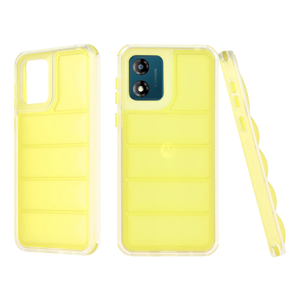Cover til Motorola Moto E13, Techsuit, Wave Shield, Gul