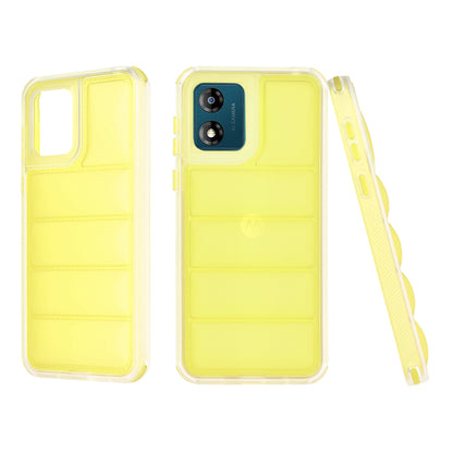 Cover til Motorola Moto E13, Techsuit, Wave Shield, Gul