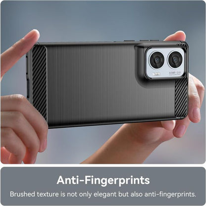 Cover til Motorola Moto E15 / G05, Techsuit, Carbon, Sort