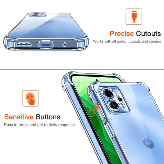 Cover til Motorola Moto E15 / G05, Techsuit, Stødabsorberende Klar, Transparent