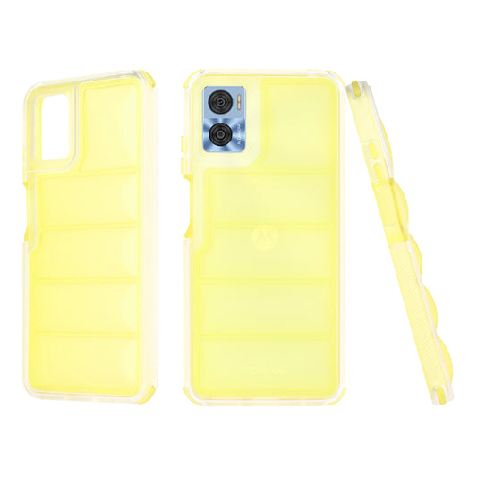 Cover til Motorola Moto E22i / E22, Techsuit, Wave Shield, Gul