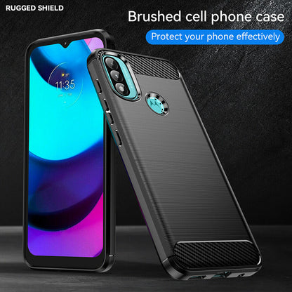 Cover til Motorola Moto E40 / E30 / E20, Techsuit, Carbon, Sort