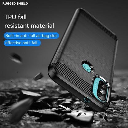 Cover til Motorola Moto E40 / E30 / E20, Techsuit, Carbon, Sort