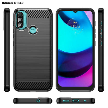 Cover til Motorola Moto E40 / E30 / E20, Techsuit, Carbon, Sort