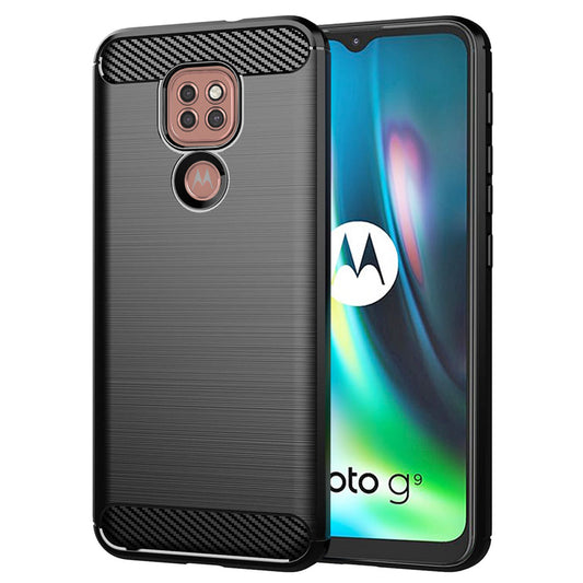 Cover til Motorola Moto E7 Plus / G9 Play, Techsuit, Carbon, Sort