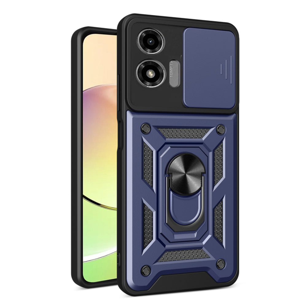 Etui til Motorola Moto G04s / E14 / G04 / G24, Techsuit, CamShield, Blå