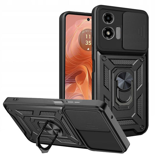 Cover til Motorola Moto G04s / E14 / G04 / G24, Techsuit, CamShield, Sort
