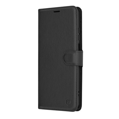 Cover til Motorola Moto G04s / E14 / G04 / G24, Techsuit, Læder Folio, Sort