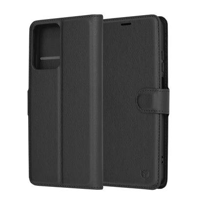 Cover til Motorola Moto G04s / E14 / G04 / G24, Techsuit, Læder Folio, Sort