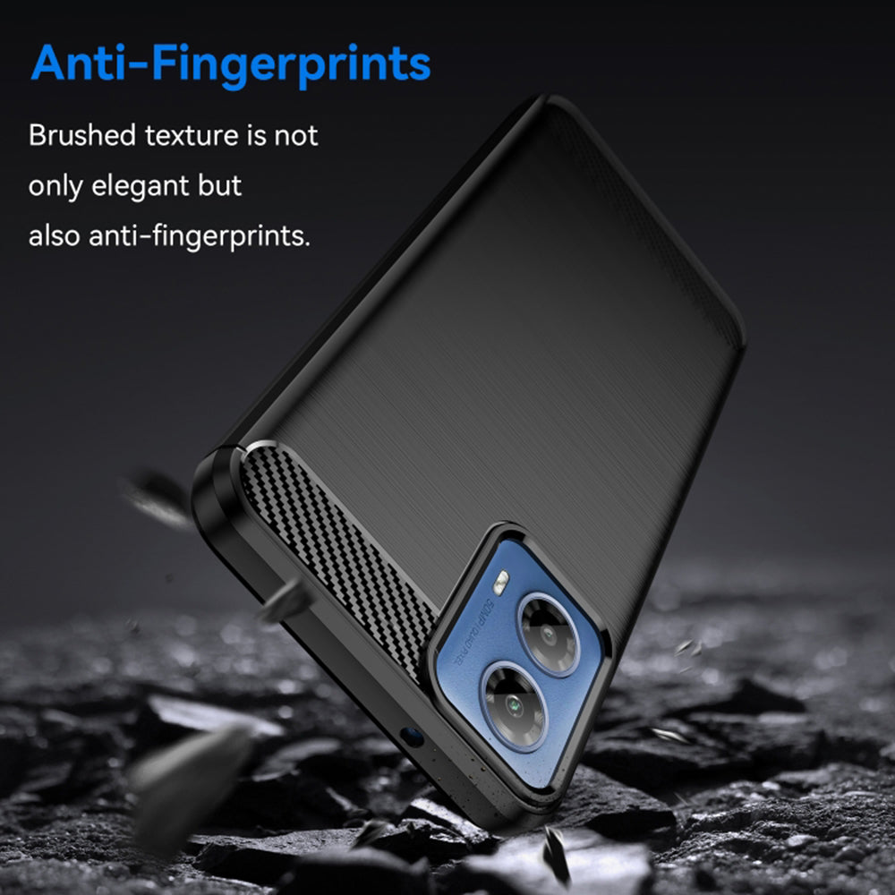Cover til Motorola Moto G04s / E14 / G24 Power / G04 / G24, Techsuit, Carbon, Sort