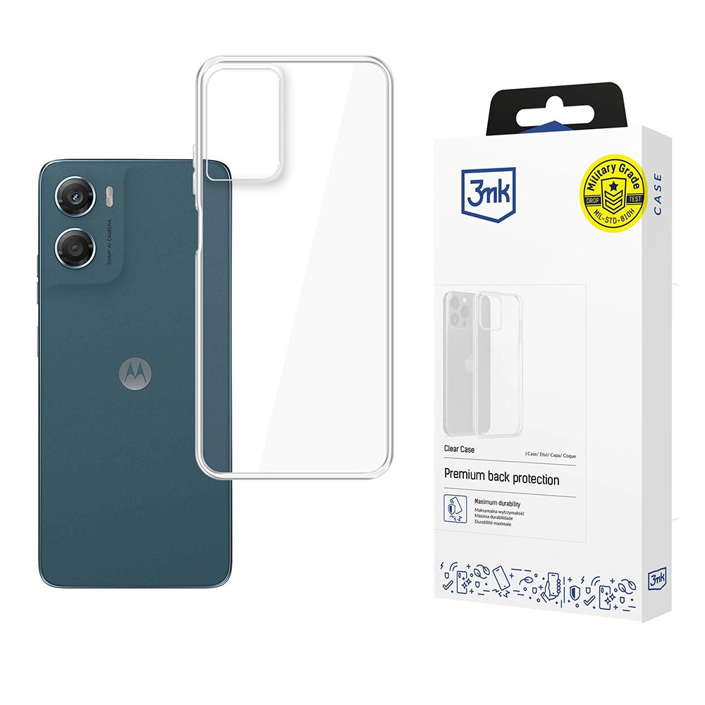 Etui til Motorola Moto G06, 3MK, Klar, Gennemsigtig