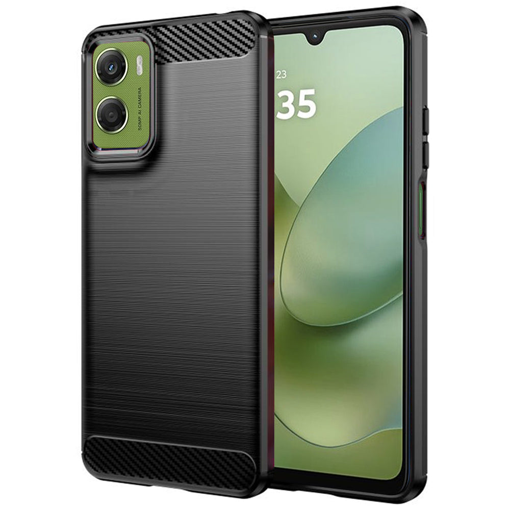 Etui til Motorola Moto G06 Power / G06, Techsuit, Carbon, Sort