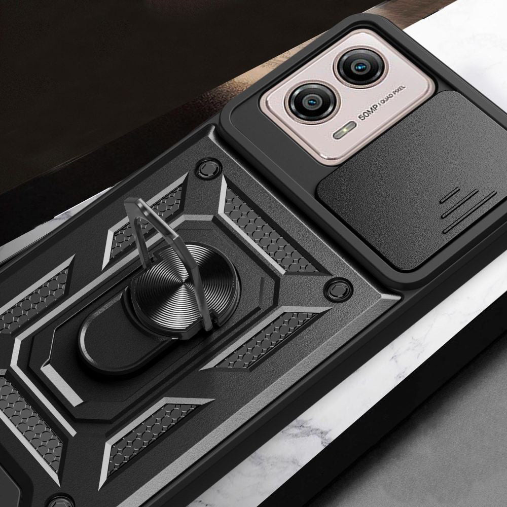 Cover til Motorola Moto G13 / G23 / G53, Techsuit, CamShield, Sort