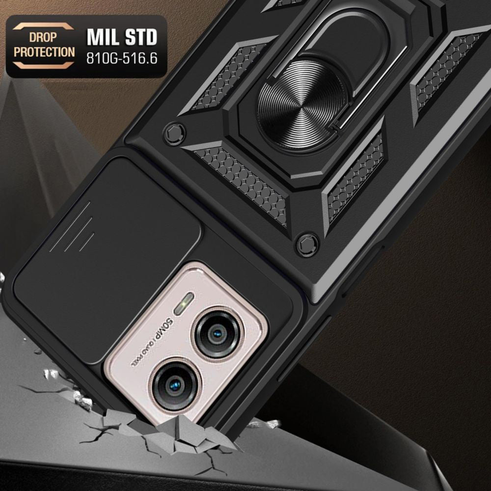Cover til Motorola Moto G13 / G23 / G53, Techsuit, CamShield, Sort