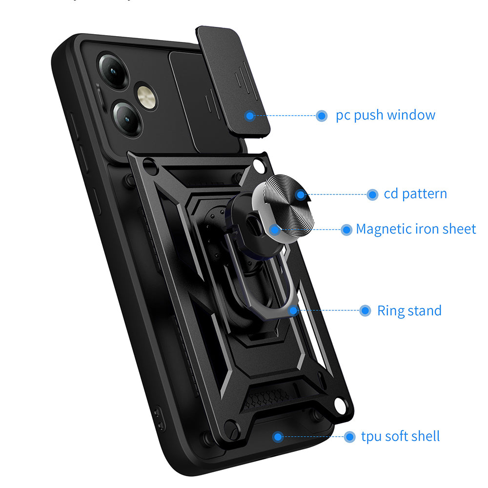 Cover til Motorola Moto G14, Techsuit, CamShield, Blå