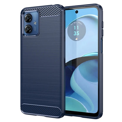 Cover til Motorola Moto G14, Techsuit, Carbon, Blå
