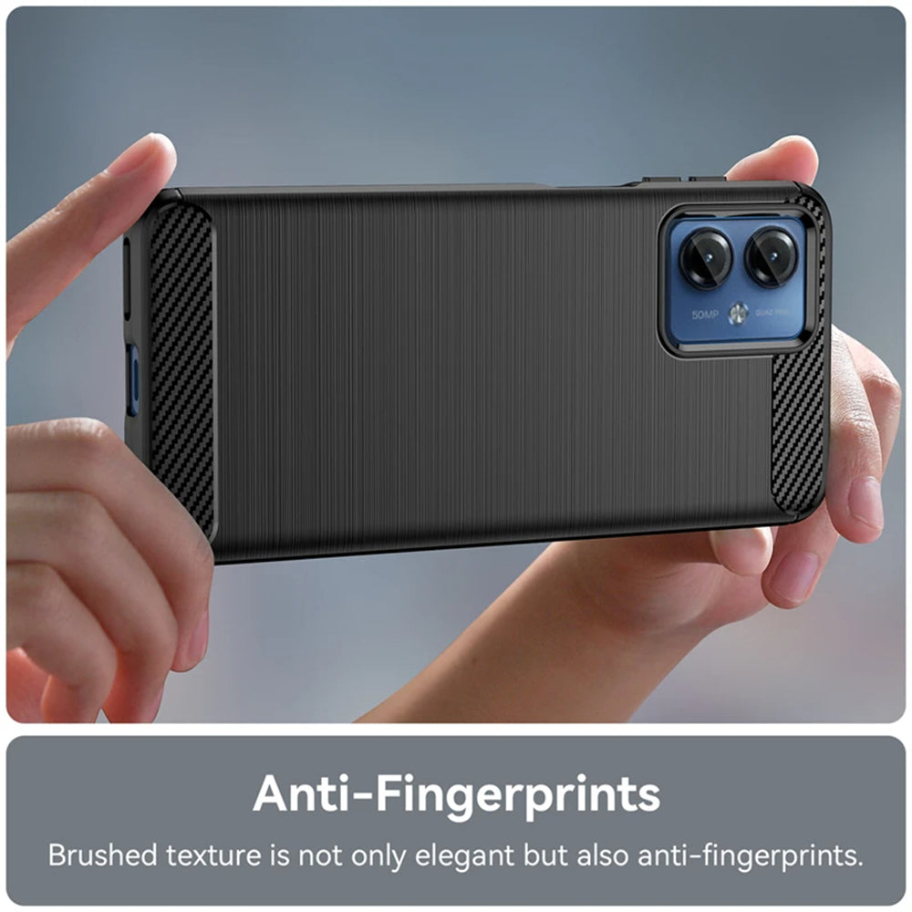 Cover til Motorola Moto G14, Techsuit, Carbon, Blå