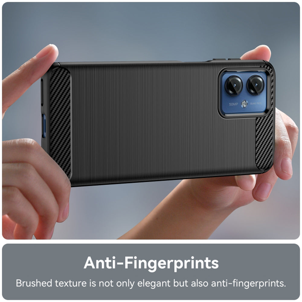 Cover til Motorola Moto G14, Techsuit, Carbon, Sort