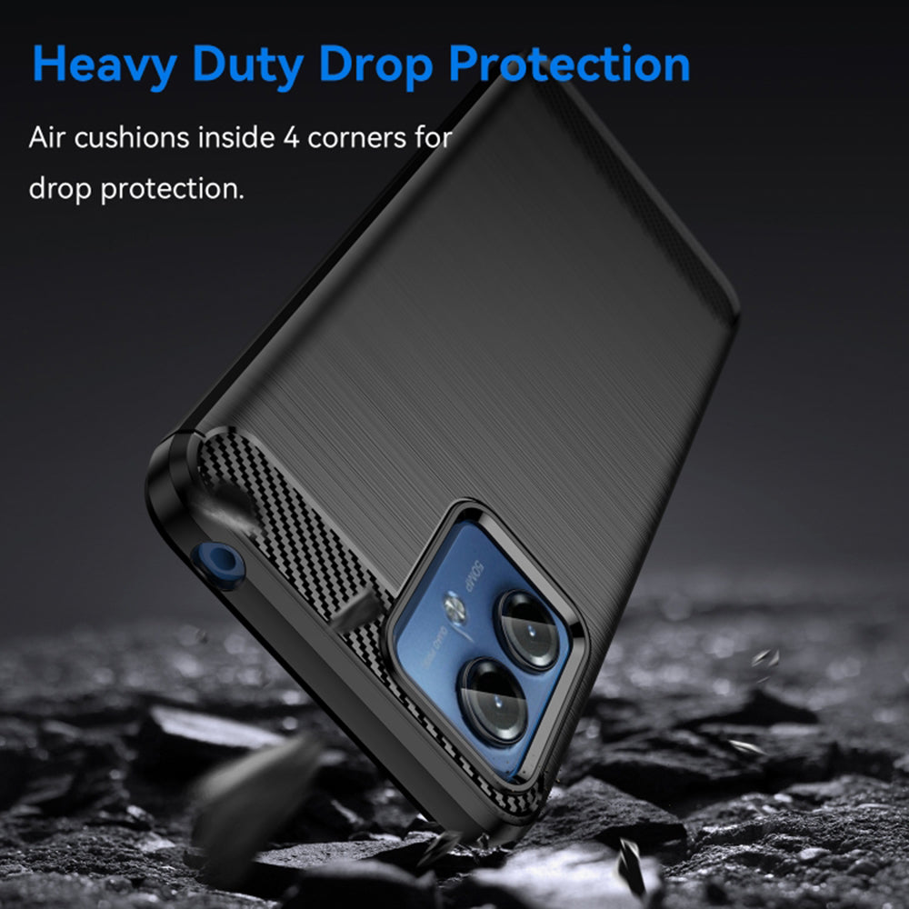 Cover til Motorola Moto G14, Techsuit, Carbon, Sort