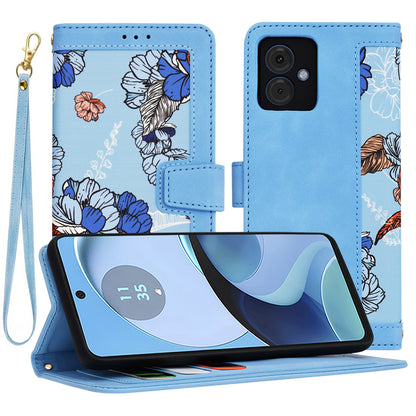 Cover til Motorola Moto G14, Techsuit, FlipCraft, Blå