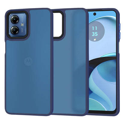 Cover til Motorola Moto G14, Techsuit, HaloFrost, Mørkeblå